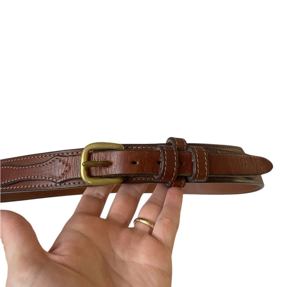 Vintage Buffalo Billfolds & Belts Genuine Leather Brown Men’s Belt 38